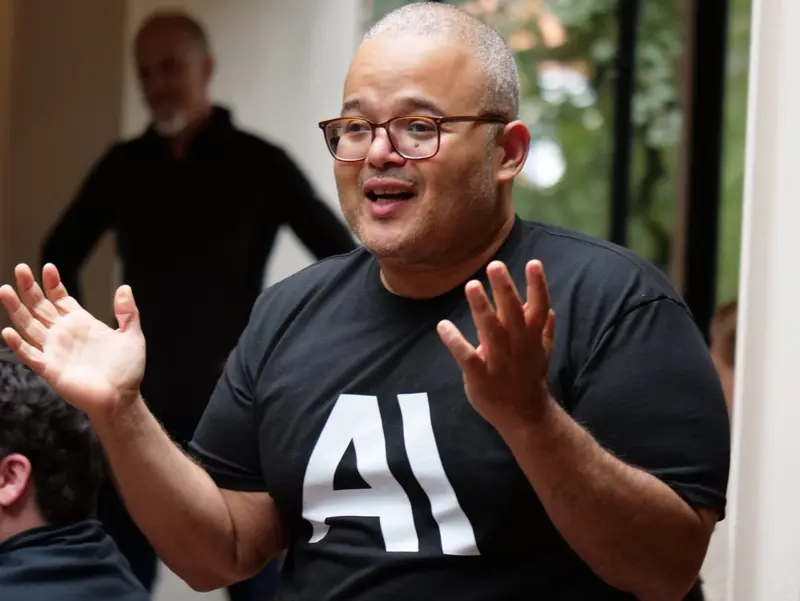 Manuel Ruiz, founder and CEO, speaking at an event